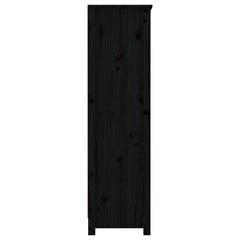 vidaXL Kirjahylly musta 80x35x126 cm täysi mänty hinta ja tiedot | Kaapit | hobbyhall.fi