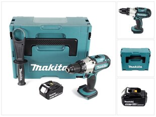 Akkupora Makita DDF 451 M1J 18 V 80 Nm akulla, ilman laturia hinta ja tiedot | Akkuporakoneet ja ruuvinvääntimet | hobbyhall.fi