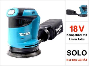 Eksentrinen hiomakone Makita BBO 180 Z 18 V, ilman akkua ja laturia hinta ja tiedot | Hiomakoneet | hobbyhall.fi