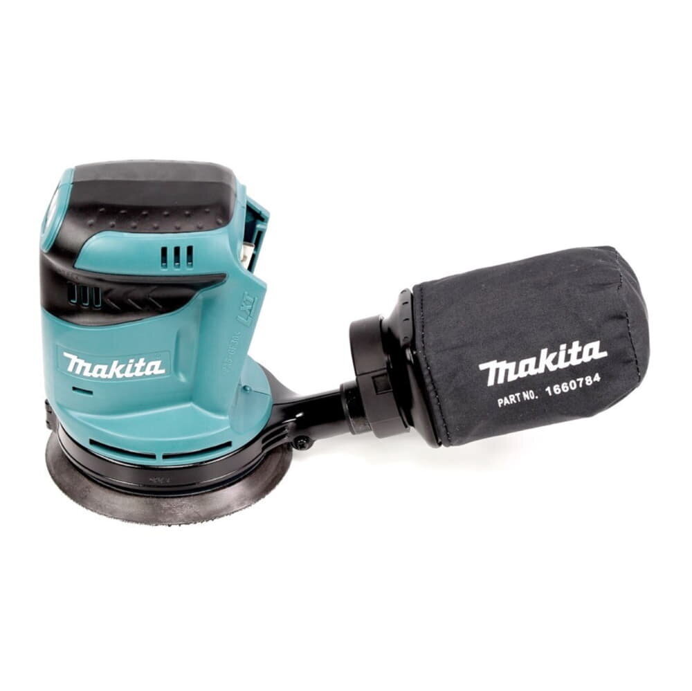 Makita DBO 180 RG1 -akkukäyttöinen eksentrinen hiomakone 18 V 125 mm + 1 x 6,0 Ah -akku + laturi hinta ja tiedot | Hiomakoneet | hobbyhall.fi