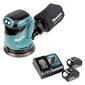 Makita DBO 180 RG -akkukäyttöinen eksentrinen hiomakone 18 V 125 mm + 2 x 6,0 Ah -akku + laturi hinta ja tiedot | Hiomakoneet | hobbyhall.fi