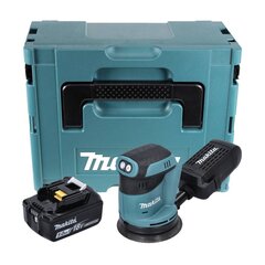 Akkukäyttöinen epäkeskohiomakone Makita DBO 180 T1J, 18 V, 125 mm, 5,0 Ah -akku, Makpac, ilman laturia hinta ja tiedot | Hiomakoneet | hobbyhall.fi