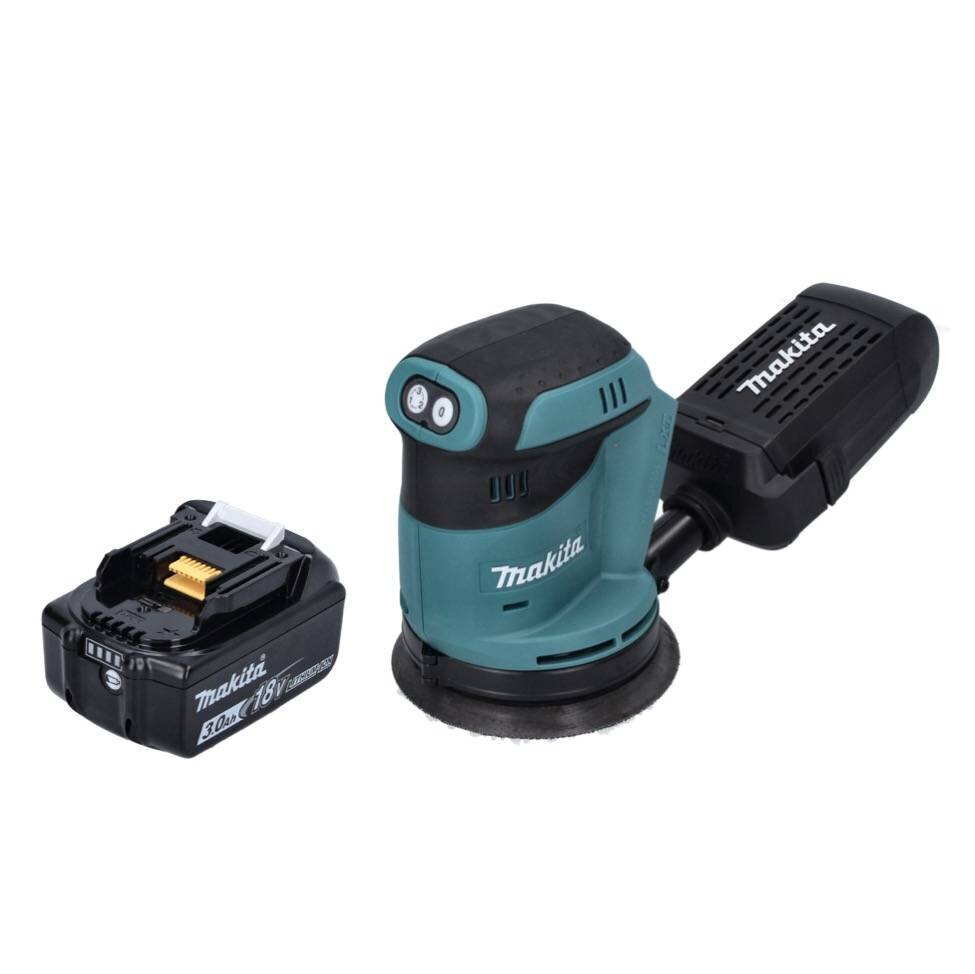 Makita DBO 180 F1 -akkukäyttöinen epäkeskohiomakone 18 V 125 mm + 1 x akku 3,0 Ah - ilman laturia hinta ja tiedot | Hiomakoneet | hobbyhall.fi