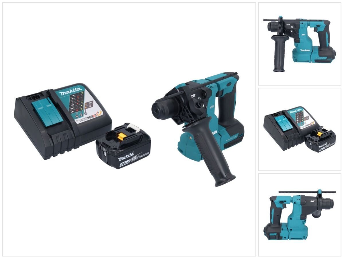 Makita Dhr 183 RM1 akkukäyttöinen poravasara, 18 V, akku ja laturi mukana hinta ja tiedot | Iskuporakoneet | hobbyhall.fi