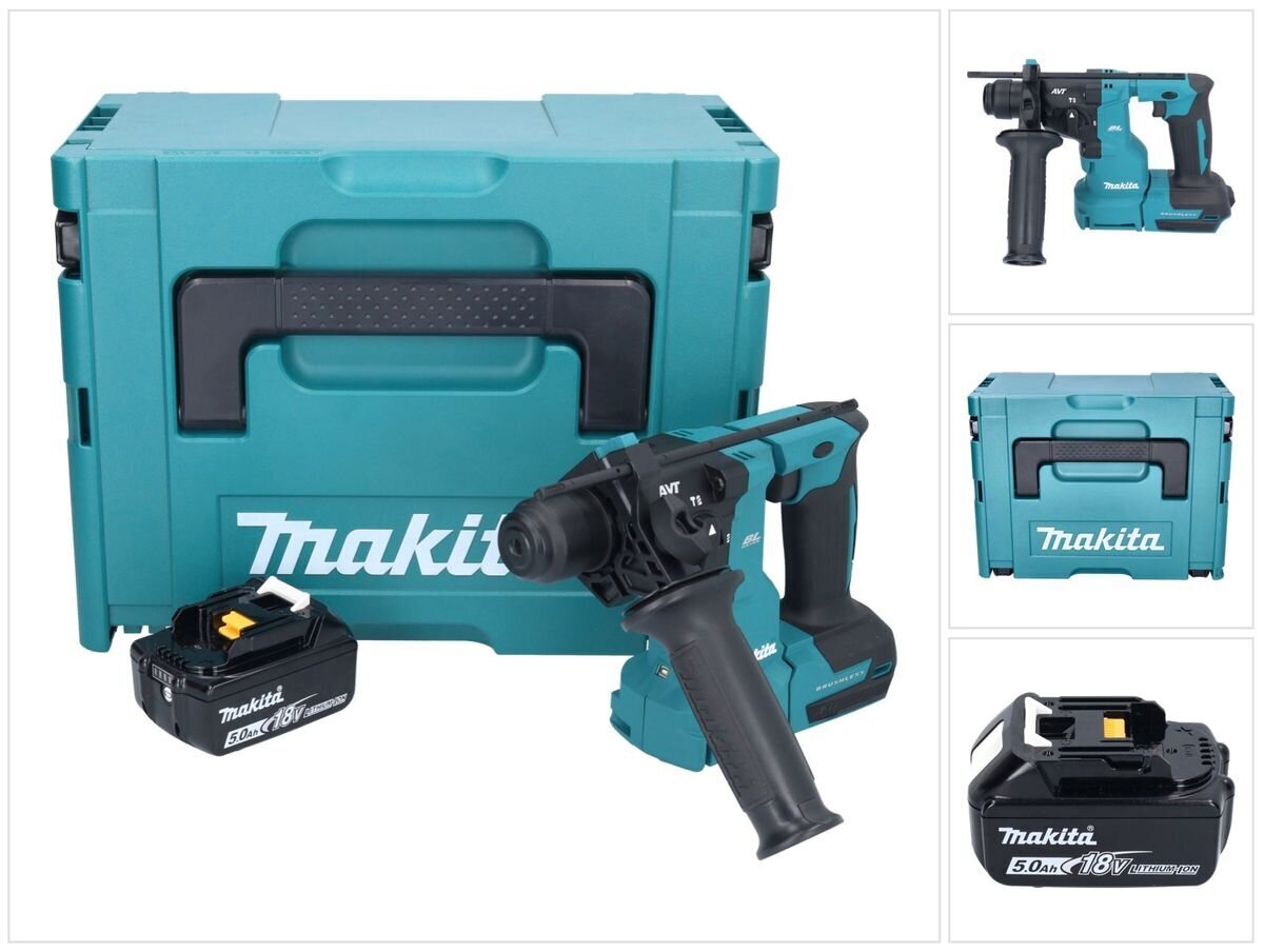 Makita Dhr 183 T1J akkukäyttöinen pyörivä muotoilukone, 18 V, akulla, ilman laturia. hinta ja tiedot | Iskuporakoneet | hobbyhall.fi