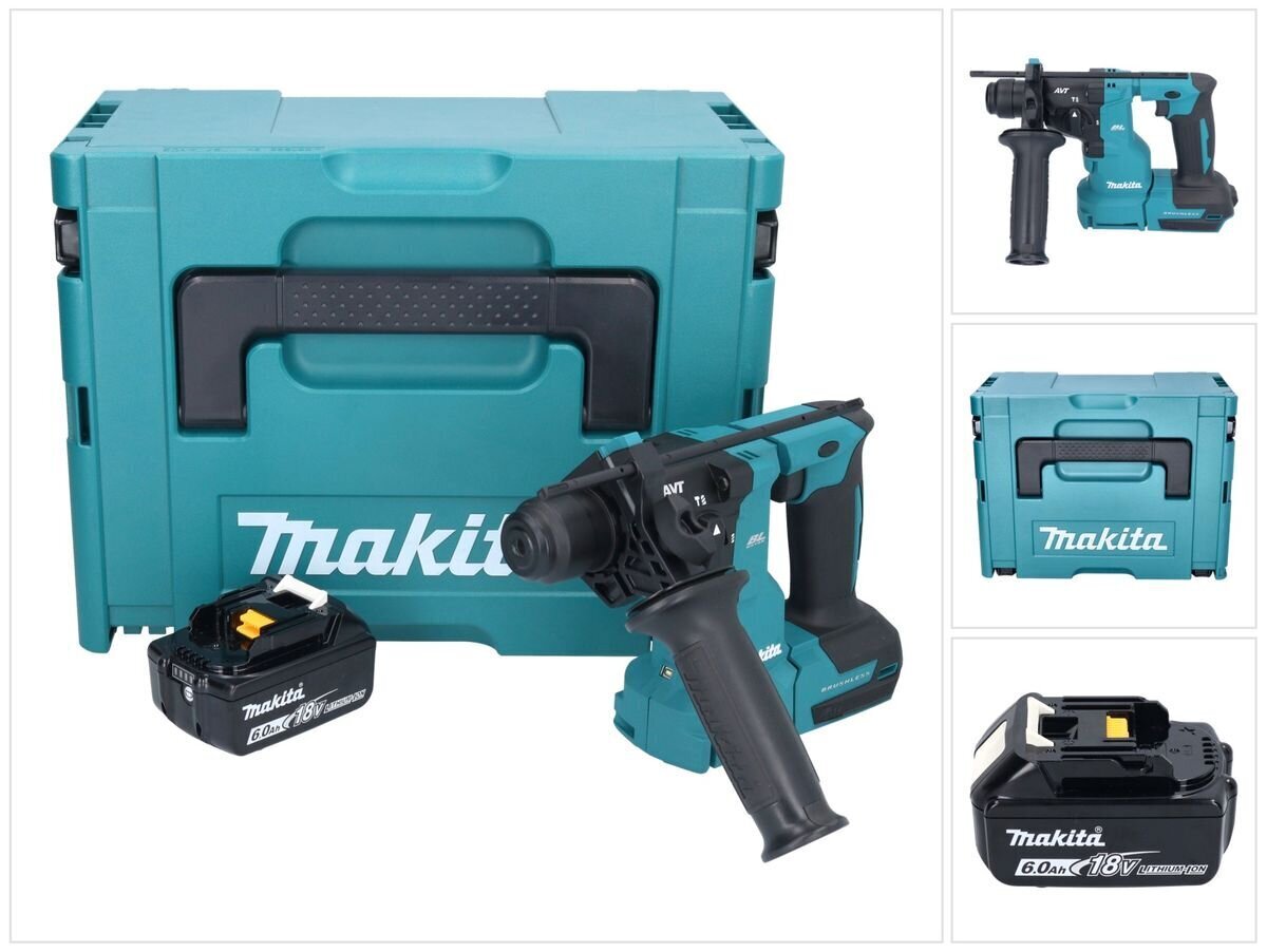 Makita Dhr 183 G1J akkukäyttöinen sähkötyökalu, 18 V, akulla, ilman laturia hinta ja tiedot | Iskuporakoneet | hobbyhall.fi