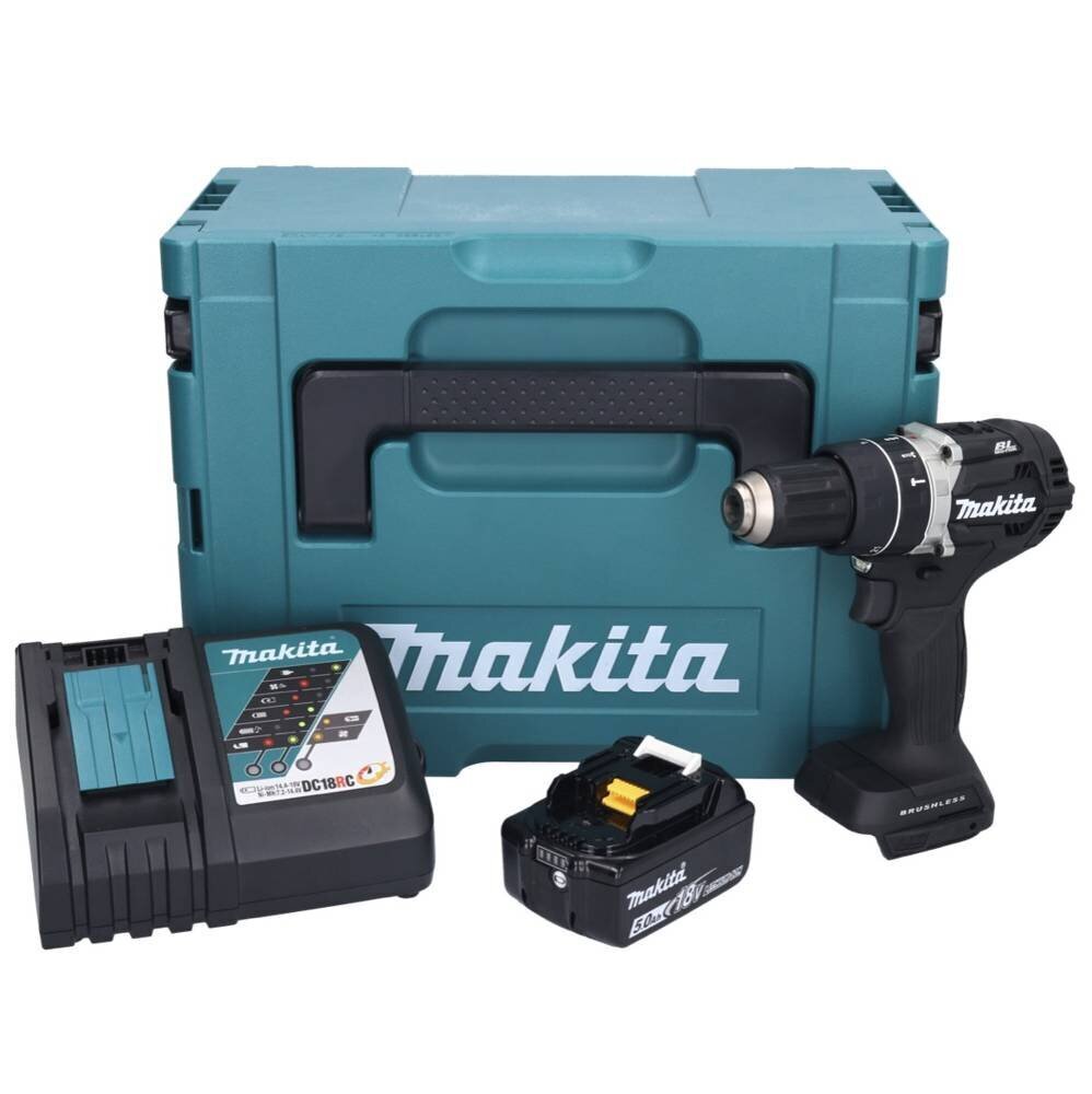 Akkuiskuporakone Makita Dhp 484 RT1JB, 18 V, akulla ja laturilla hinta ja tiedot | Akkuporakoneet ja ruuvinvääntimet | hobbyhall.fi