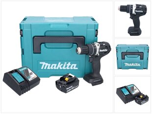 Akkuporakone Makita Dhp 484 RG1JB, 18 V, akku ja laturi. hinta ja tiedot | Akkuporakoneet ja ruuvinvääntimet | hobbyhall.fi