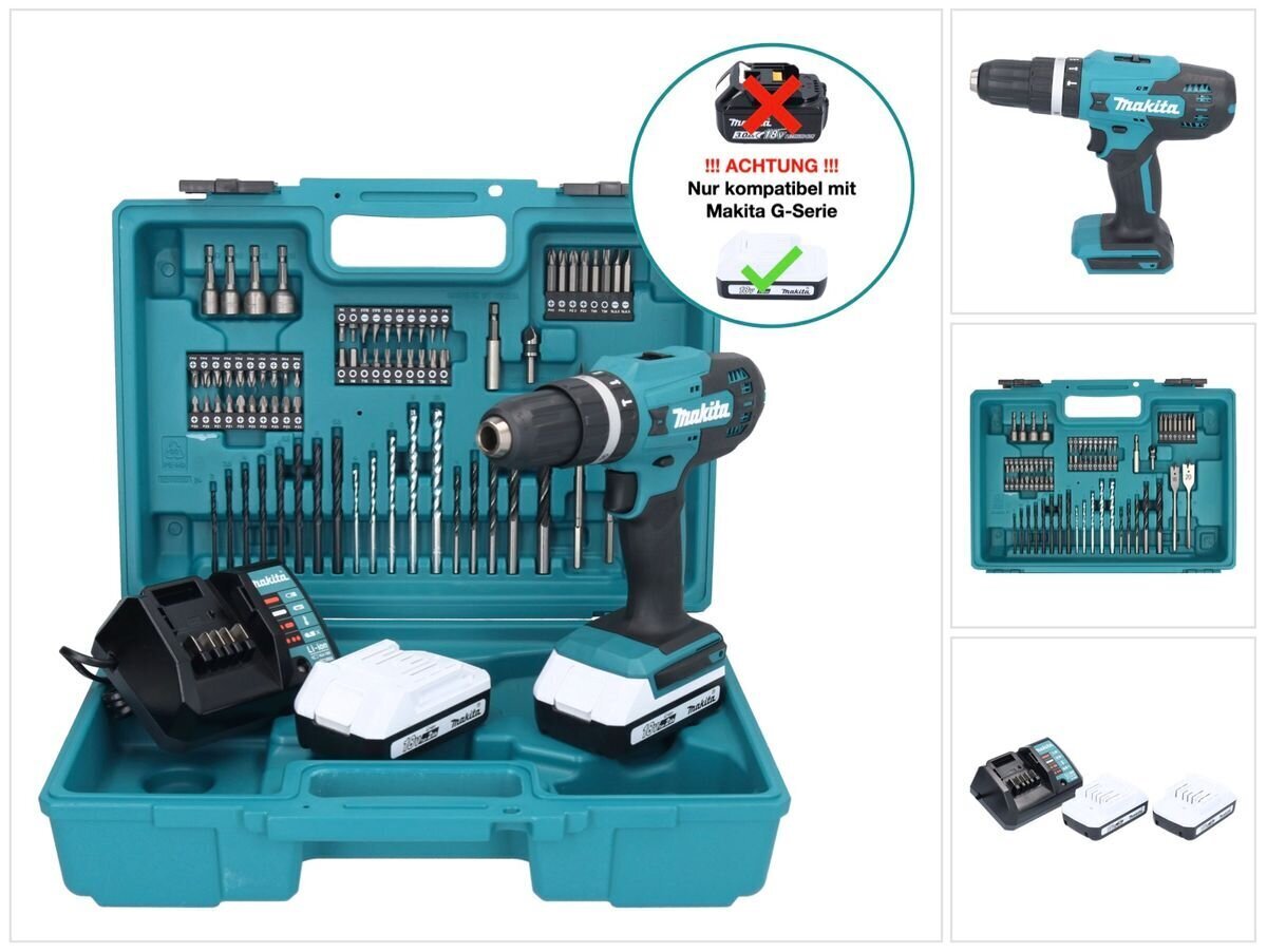 Akkukäyttöinen iskuporakone Makita HP 488 DAEX1, 18 V, akulla ja laturilla hinta ja tiedot | Akkuporakoneet ja ruuvinvääntimet | hobbyhall.fi