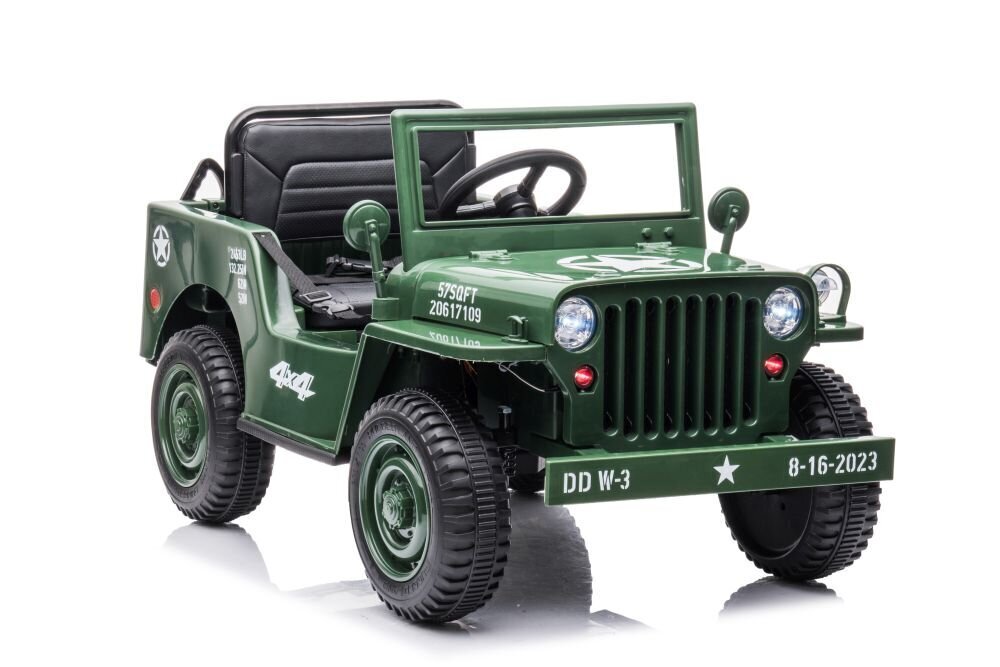 Lasten sähkökäyttöinen yksipaikkainen jeeppi JH-103 4x4, vihreä hinta ja tiedot | Lasten sähköautot | hobbyhall.fi