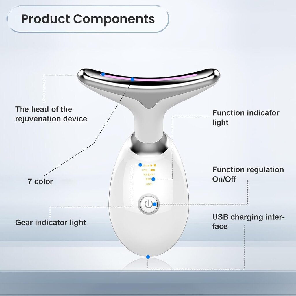 Värähtelevä kasvojen ja kaulan hierontalaite hinta ja tiedot | Kasvojenhoitolaitteet | hobbyhall.fi
