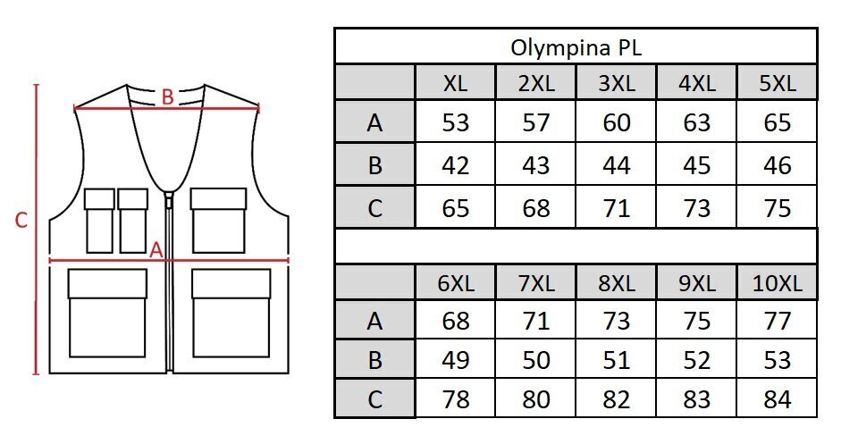 Miesten liivi Olympina PL3 hinta ja tiedot | Miesten liivit | hobbyhall.fi