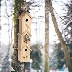 Kolmikerroksinen linnunpönttö, 60x15x13,5 cm hinta ja tiedot | Lintulaudat ja lintuhäkit | hobbyhall.fi