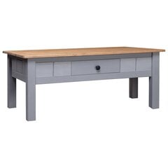 vidaXL Sohvapöytä harmaa 100x60x45 cm täysi mänty Panama-sarja hinta ja tiedot | Sohvapöydät | hobbyhall.fi