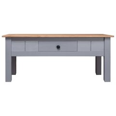 vidaXL Sohvapöytä harmaa 100x60x45 cm täysi mänty Panama-sarja hinta ja tiedot | Sohvapöydät | hobbyhall.fi