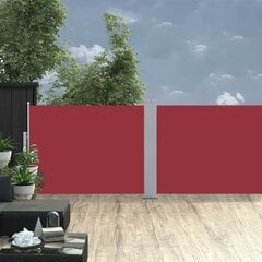 vidaXL Sisäänvedettävä sivumarkiisi 100x1000 cm punainen hinta ja tiedot | Aurinkovarjot ja markiisit | hobbyhall.fi