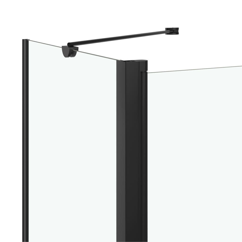 vidaXL Taittuva suihkukaappi ESG 120x68x130 cm musta hinta ja tiedot | Kylpyhuonetarvikkeet | hobbyhall.fi