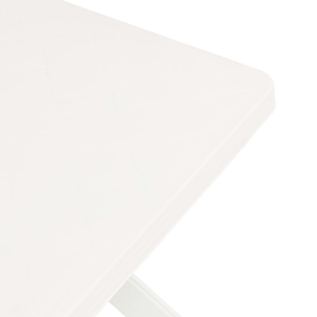 vidaXL Bistropöytä valkoinen 70x70x72 cm muovi hinta ja tiedot | Puutarhapöydät | hobbyhall.fi
