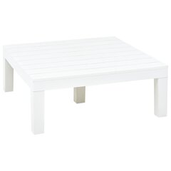 vidaXL Puutarhapöytä valkoinen 78x78x31 cm muovi hinta ja tiedot | Puutarhapöydät | hobbyhall.fi