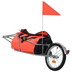 vidaXL Polkupyörän tavarankuljetuskärry kassilla oranssi ja musta hinta ja tiedot | Ei ole määritelty Pyörät, potkulaudat, rullaluistimet ja skeittilaudat | hobbyhall.fi