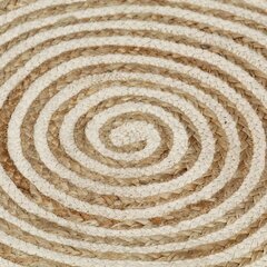 vidaXL Käsintehty pyöreä juuttimatto valkoisella spiraalilla120 cm hinta ja tiedot | Isot matot | hobbyhall.fi