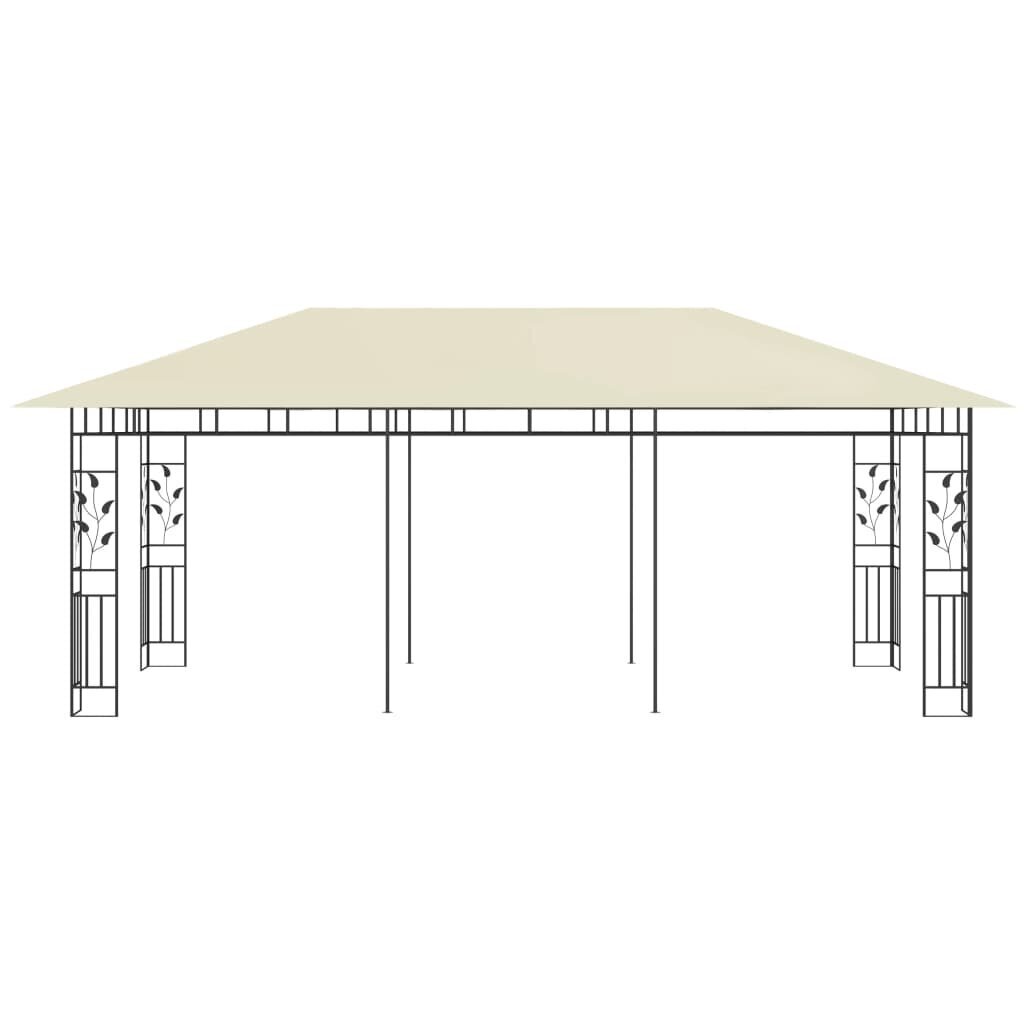 vidaXL Huvimaja hyttysverkolla 6x3x2,73 m kerma hinta ja tiedot | Puutarhapaviljongit | hobbyhall.fi