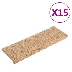 vidaXL Porrasmatot 15 kpl 65x21x4 cm kulta hinta ja tiedot | Isot matot | hobbyhall.fi