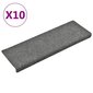 vidaXL Porrasmatot 10 kpl vaaleanharmaa 65x21x4 cm neulahuopa hinta ja tiedot | Isot matot | hobbyhall.fi