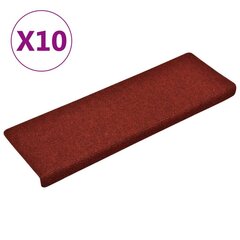 vidaXL Porrasmatot 10 kpl viininpunainen 65x21x4 cm neulahuopa hinta ja tiedot | Isot matot | hobbyhall.fi