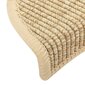 vidaXL Itsekiinnittyvät porrasmatot 15 kpl 56x17x3 cm vaalea beige hinta ja tiedot | Isot matot | hobbyhall.fi