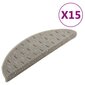 vidaXL Porrasmatot 15 kpl harmaa 56x17x3 cm hinta ja tiedot | Isot matot | hobbyhall.fi