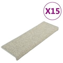 vidaXL Itsekiinnittyvät porrasmatot sisaltyyli 15 kpl 65x21x4cm harmaa hinta ja tiedot | Isot matot | hobbyhall.fi