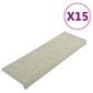 vidaXL Itsekiinnittyvät porrasmatot sisaltyyli 15 kpl 65x21x4cm harmaa hinta ja tiedot | Isot matot | hobbyhall.fi