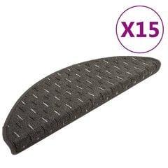 vidaXL Porrasmatot 15 kpl antrasiitti 56x17x3 cm hinta ja tiedot | Isot matot | hobbyhall.fi