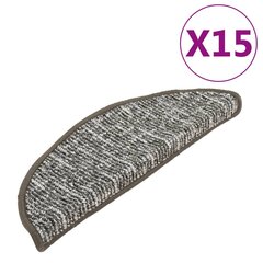 vidaXL Porrasmatot 15 kpl antrasiitti 56x17x3 cm hinta ja tiedot | Isot matot | hobbyhall.fi