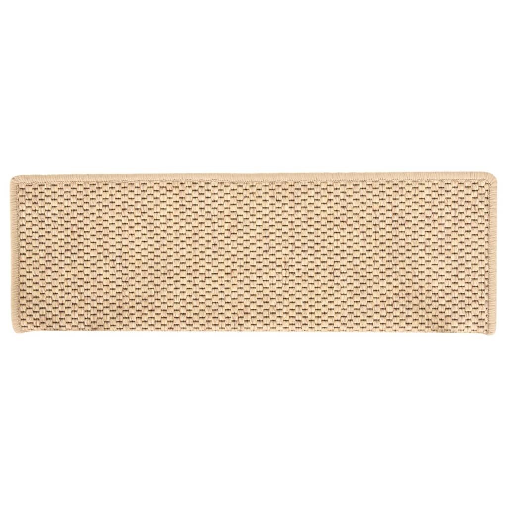 vidaXL Itsekiinnittyvät porrasmatot sisaltyyli 15kpl 65x21x4cm v.beige hinta ja tiedot | Isot matot | hobbyhall.fi