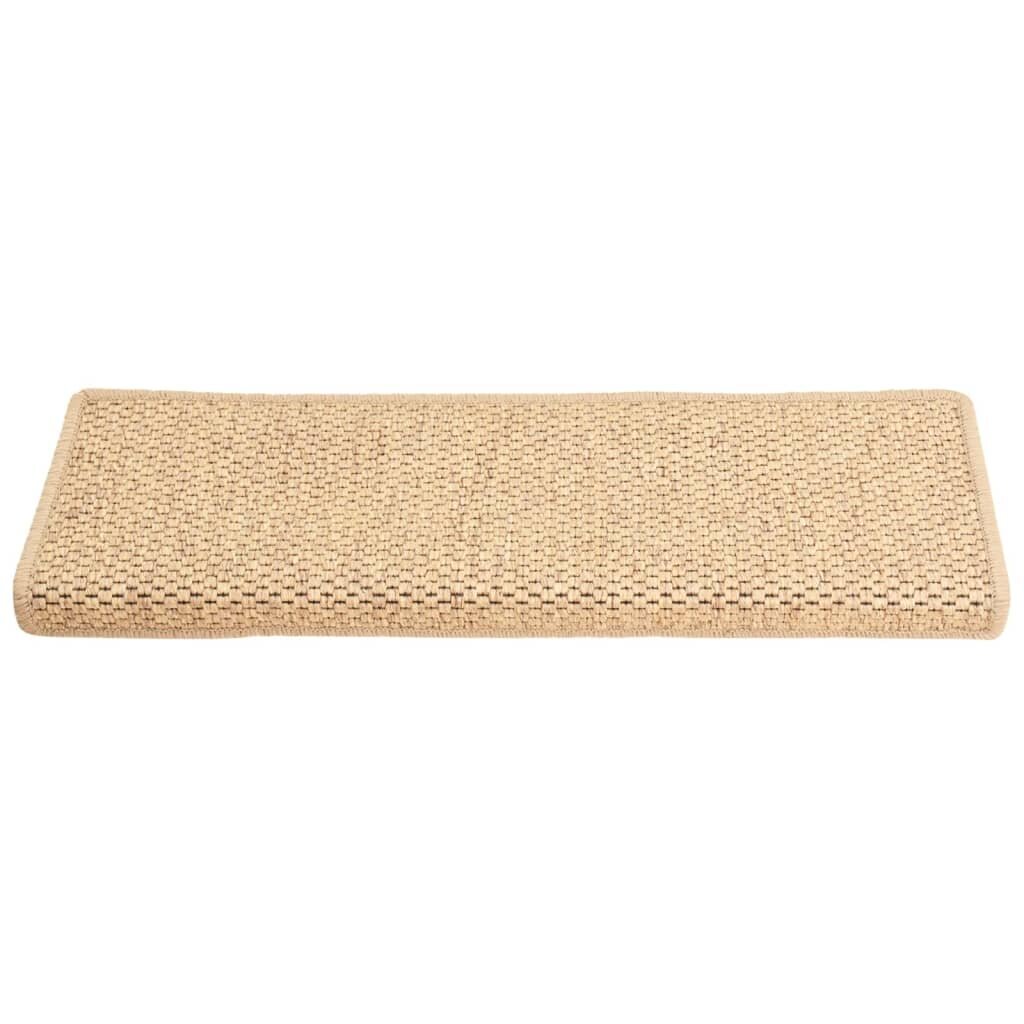 vidaXL Itsekiinnittyvät porrasmatot sisaltyyli 15kpl 65x21x4cm v.beige hinta ja tiedot | Isot matot | hobbyhall.fi