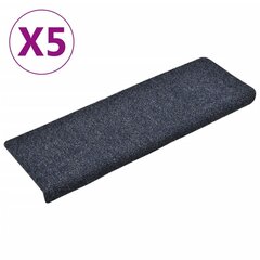 vidaXL Porrasmatot 5 kpl neulahuopa 65x21x4 cm antrasiitti hinta ja tiedot | Isot matot | hobbyhall.fi