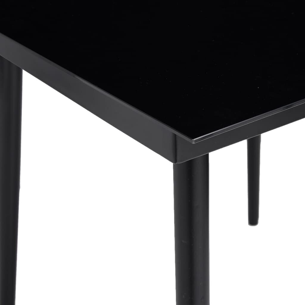 vidaXL Puutarhan ruokapöytä musta 200x100x74 cm teräs ja lasi hinta ja tiedot | Puutarhapöydät | hobbyhall.fi