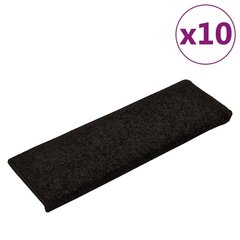 vidaXL Porrasmatot 10 kpl 65x21x4 cm musta hinta ja tiedot | Isot matot | hobbyhall.fi