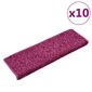 vidaXL Porrasmatot 10 kpl 65x21x4 cm violetti hinta ja tiedot | Isot matot | hobbyhall.fi