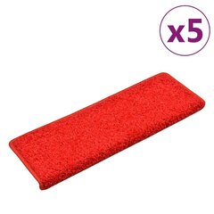 vidaXL Porrasmatot 5 kpl 65x21x4 cm punainen hinta ja tiedot | Isot matot | hobbyhall.fi