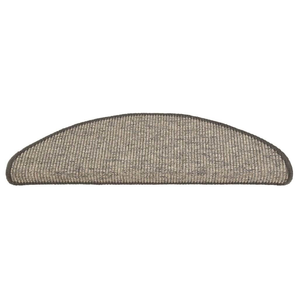 vidaXL Itsekiinnittyvät porrasmatot 15 kpl harmaa ja beige 65x21x4 cm hinta ja tiedot | Isot matot | hobbyhall.fi