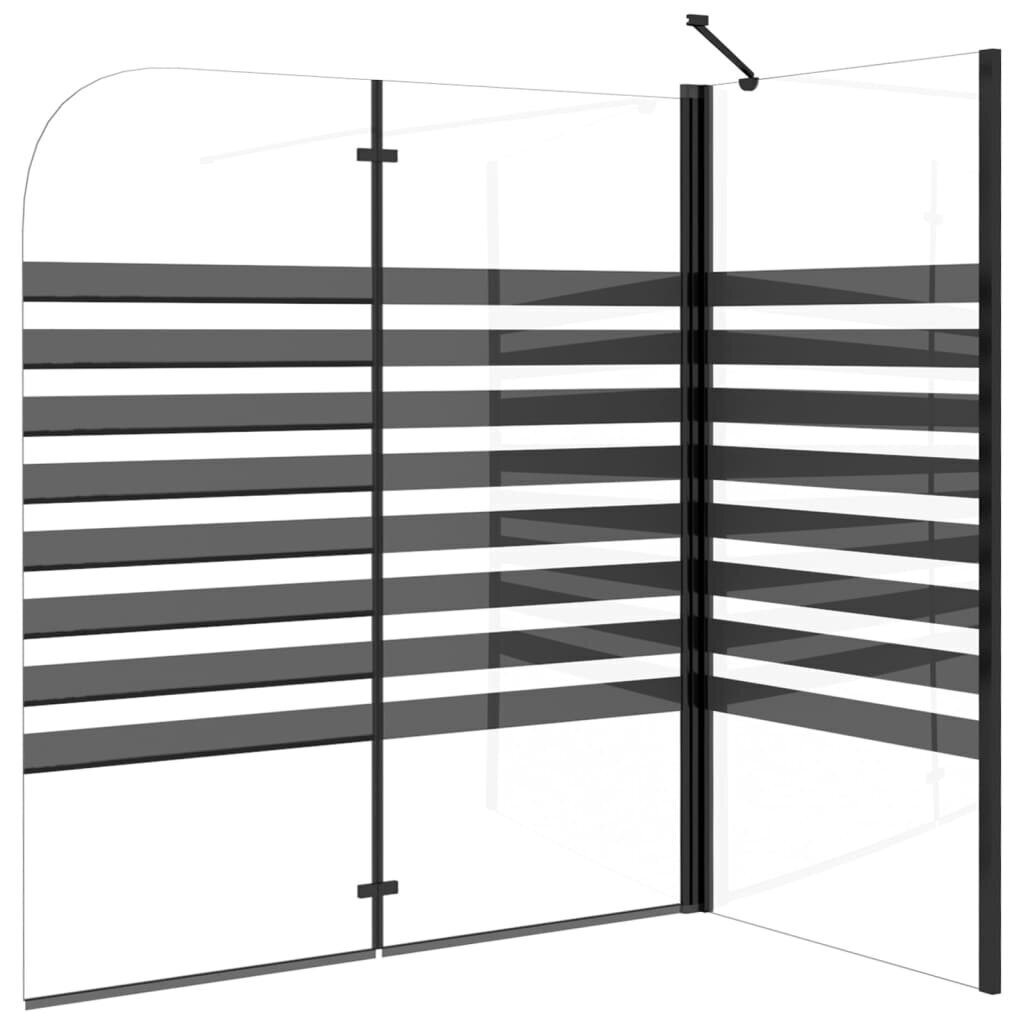 vidaXL Suihkuseinä raidallinen 120x68x130 cm karkaistu lasi hinta ja tiedot | Suihkukaapit ja suihkunurkat | hobbyhall.fi