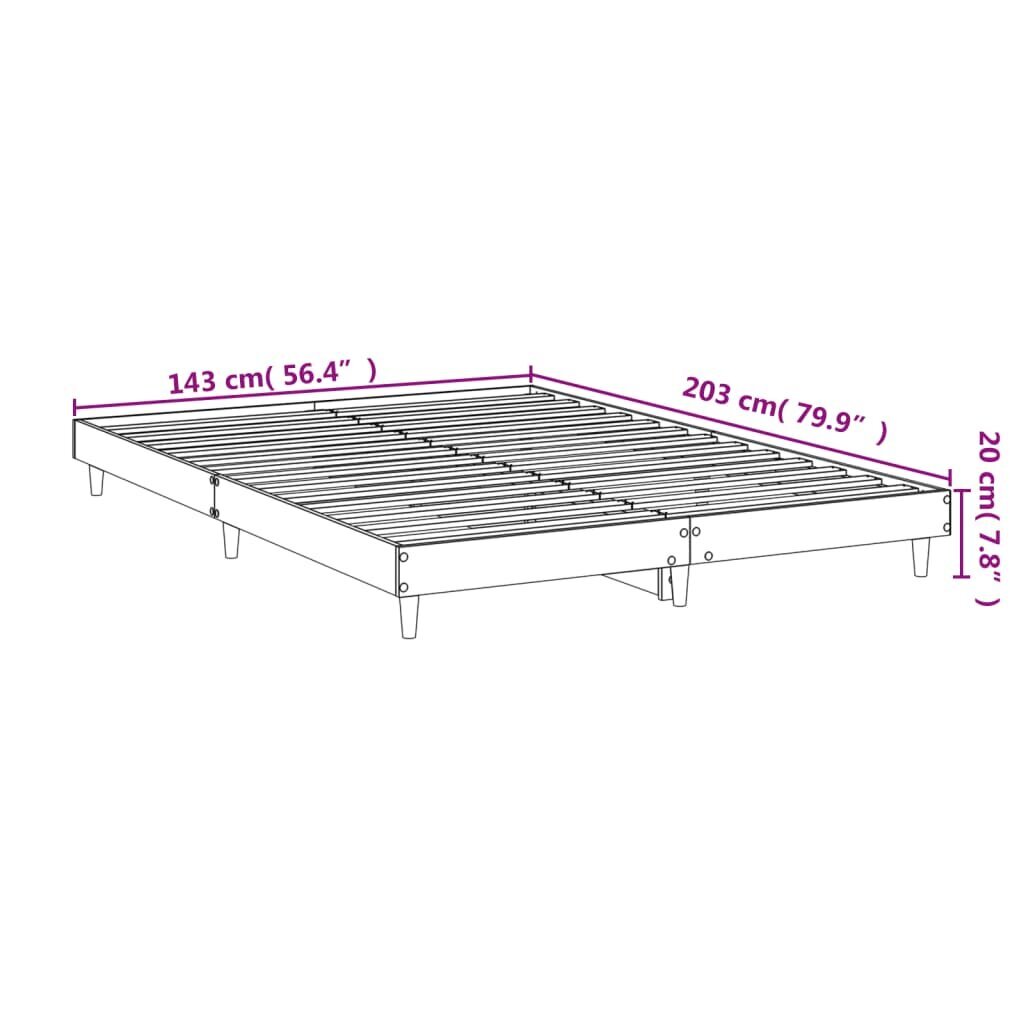 vidaXL Sängynrunko valkoinen 140x200 cm tekninen puu hinta ja tiedot | Sängyt | hobbyhall.fi