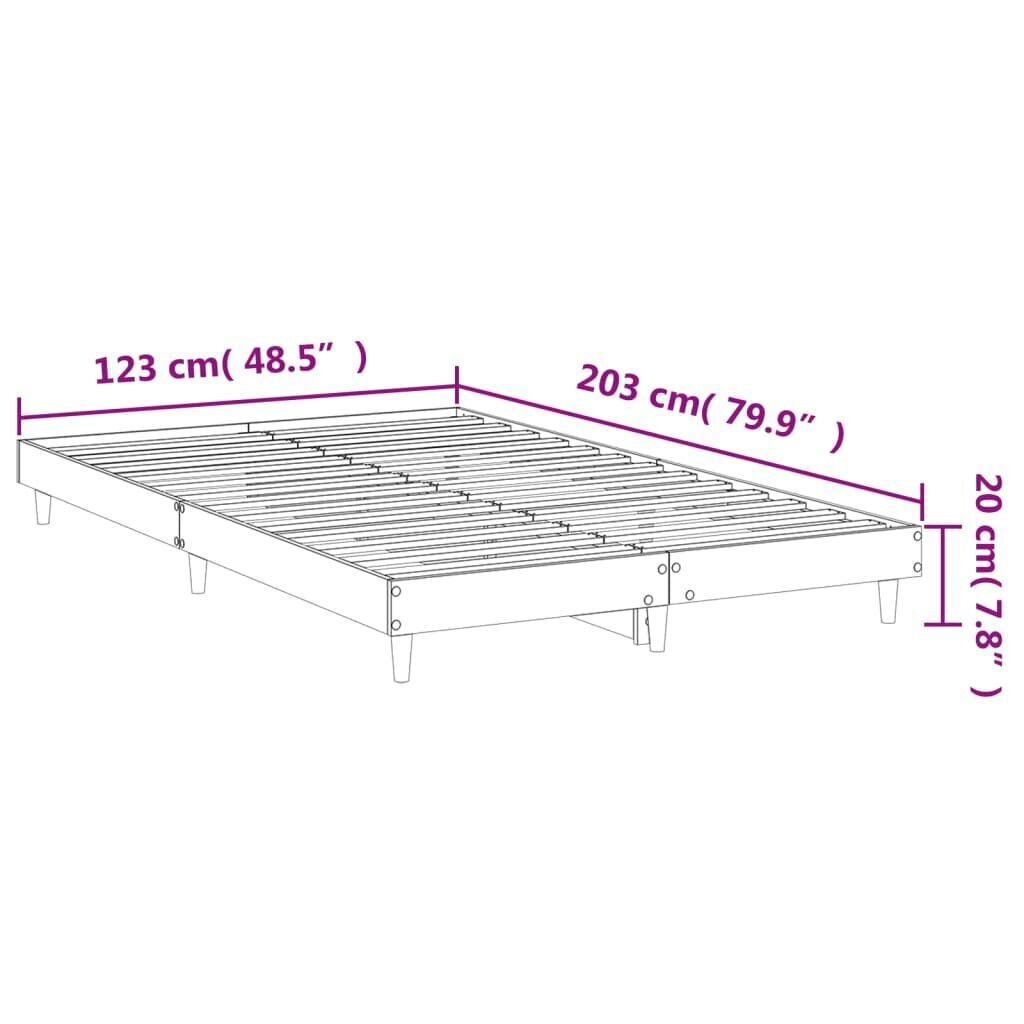 vidaXL Sängynrunko valkoinen 120x200 cm tekninen puu hinta ja tiedot | Sängyt | hobbyhall.fi