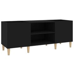 vidaXL LP-levyjen säilytyskaappi musta 121x38x48 cm tekninen puu hinta ja tiedot | Olohuoneen kaapit ja lipastot | hobbyhall.fi