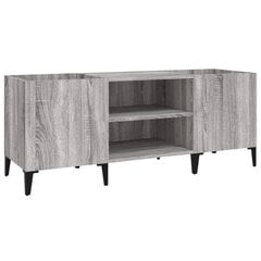 vidaXL LP-levyjen säilytyskaappi harmaa Sonoma 121x38x48 cm puu hinta ja tiedot | Olohuoneen kaapit ja lipastot | hobbyhall.fi