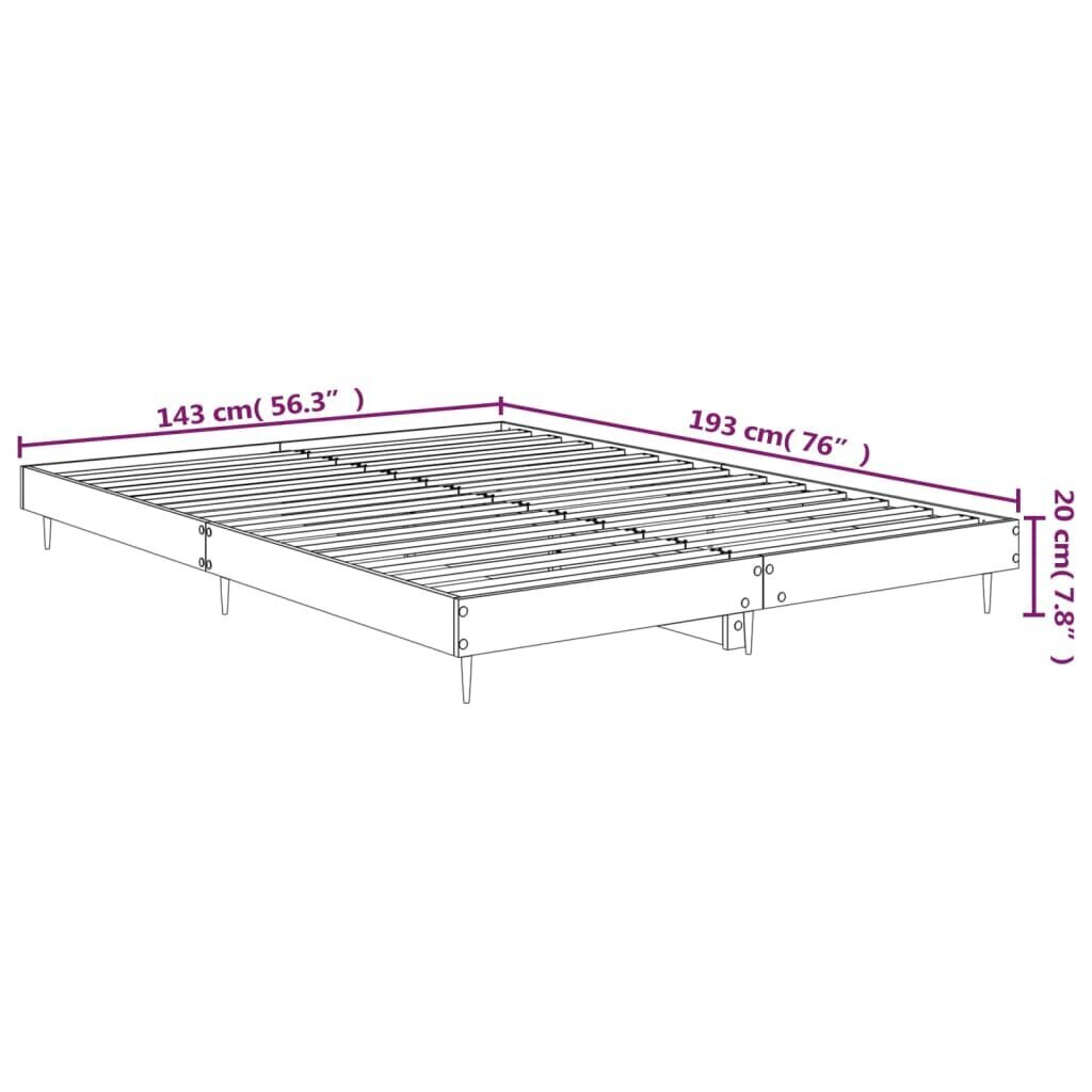 vidaXL Sängynrunko valkoinen 140x190 cm tekninen puu hinta ja tiedot | Sängyt | hobbyhall.fi