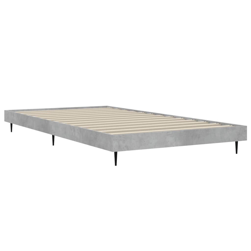 vidaXL Sängynrunko betoninharmaa 90x200 cm tekninen puu hinta ja tiedot | Sängyt | hobbyhall.fi